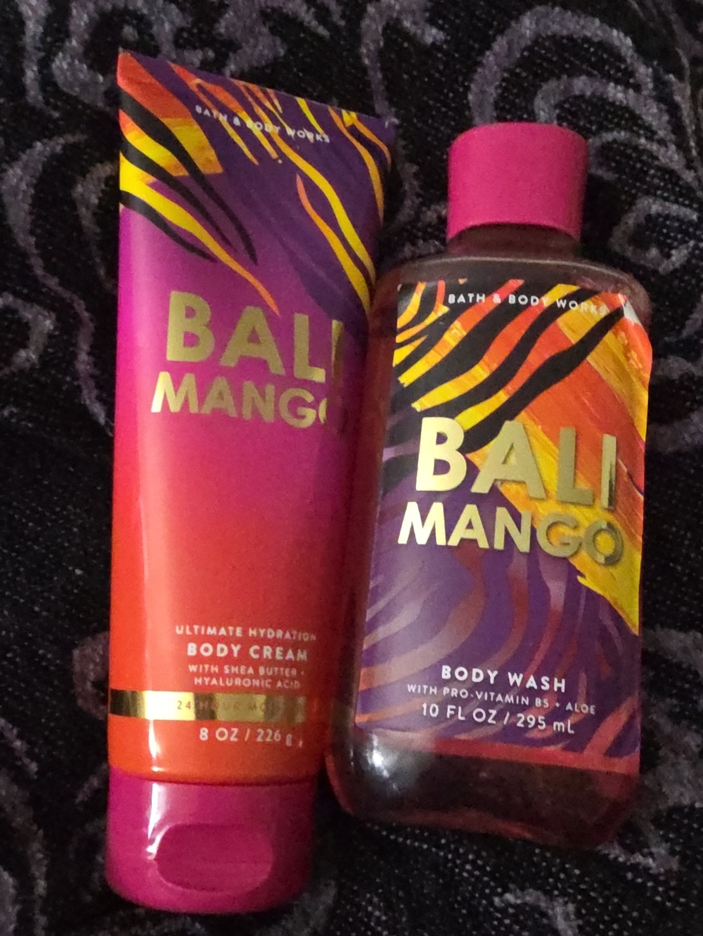 Bath & Body Works Bali Mango Body Wash & Cream - Pink, Orange, Purple